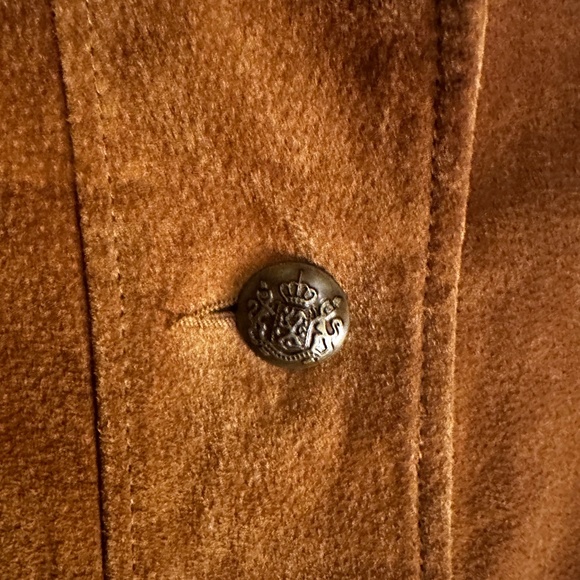 Genuine Suede Leather Belted Jacket Trench Coat - Picture 7 of 16